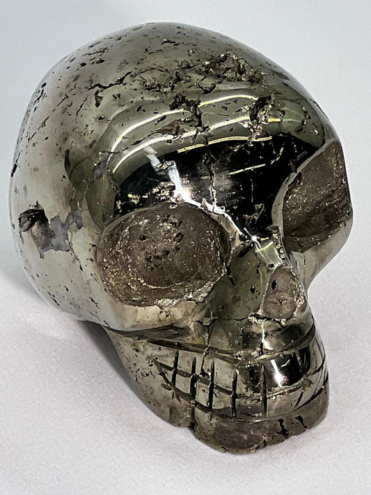 Authentic Hand-Crafted Pyrite Skull