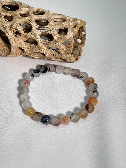 Genuine Agate Bracelet (8mm)