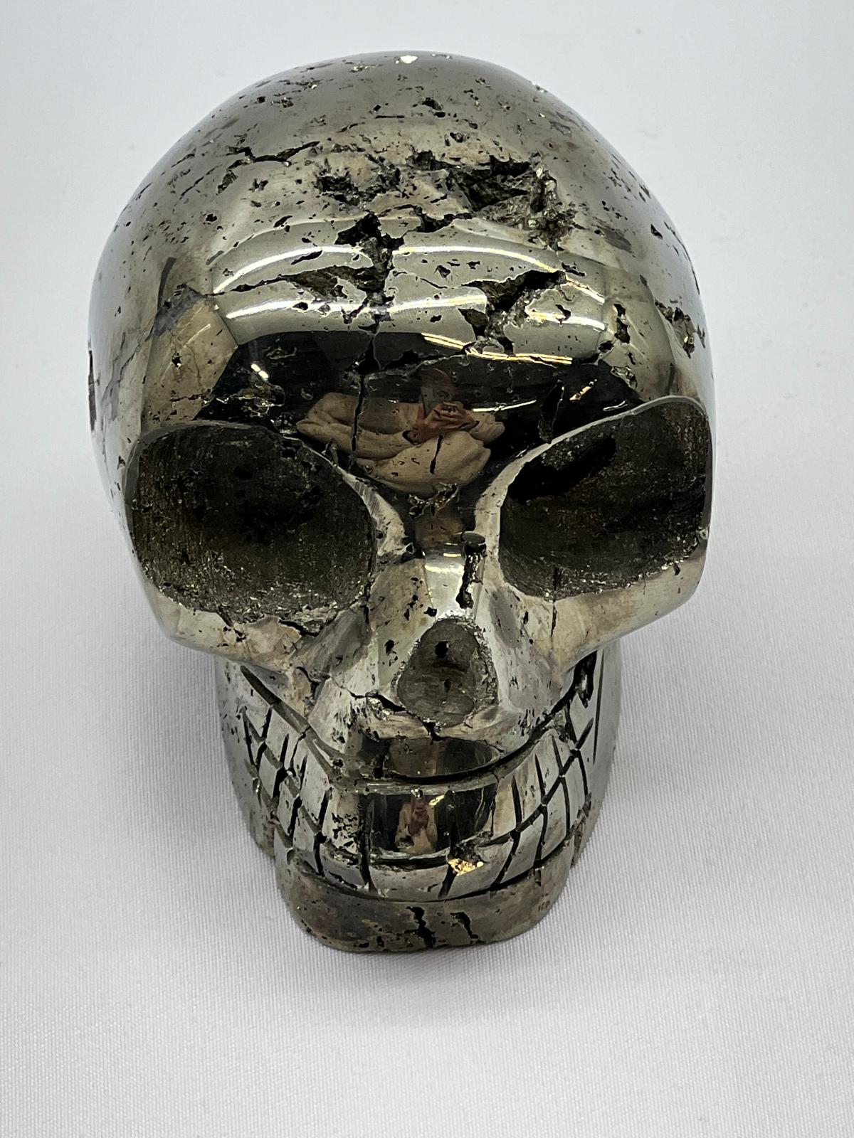 Authentic Hand-Crafted Pyrite Skull