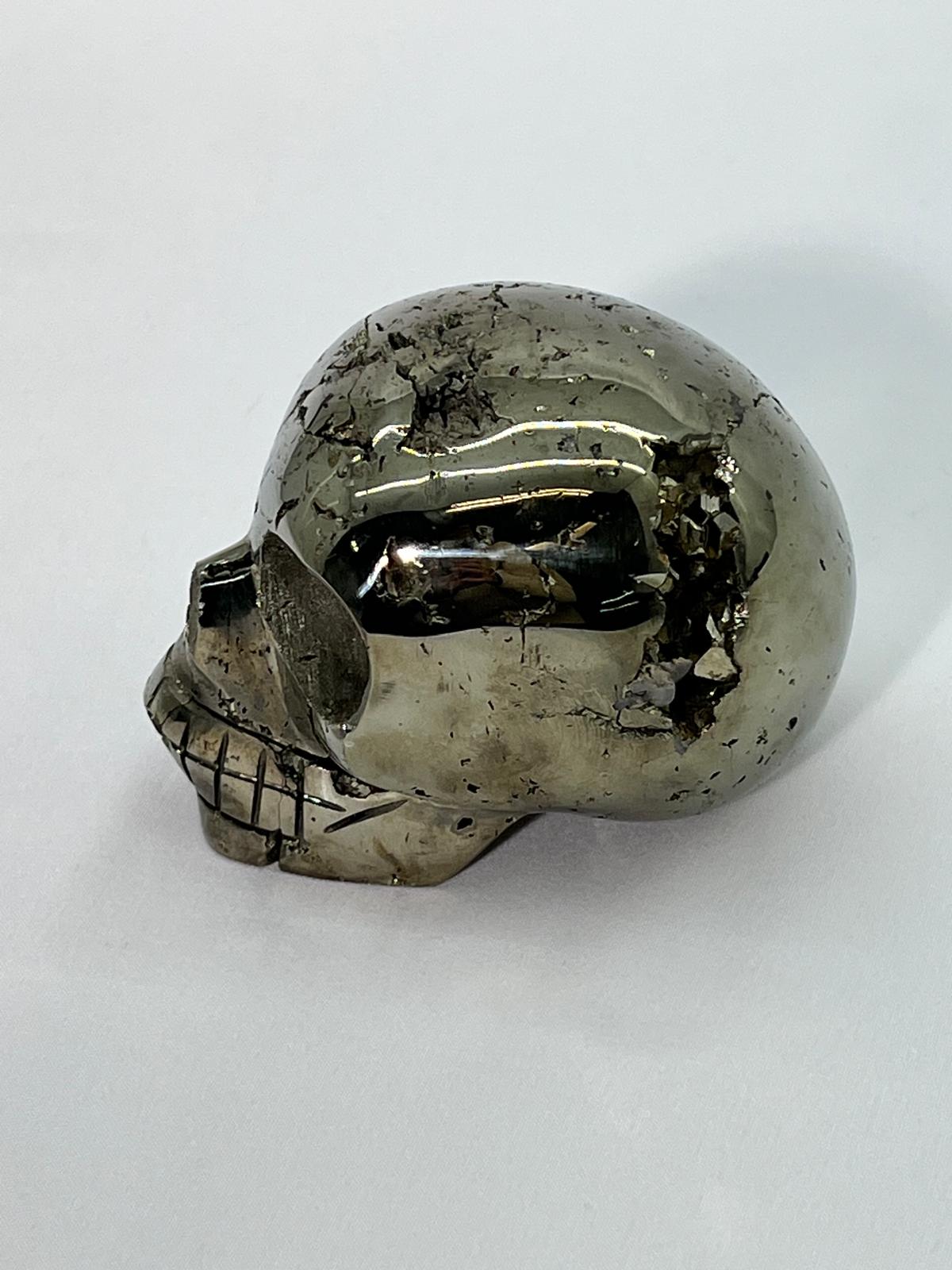 Authentic Hand-Crafted Pyrite Skull