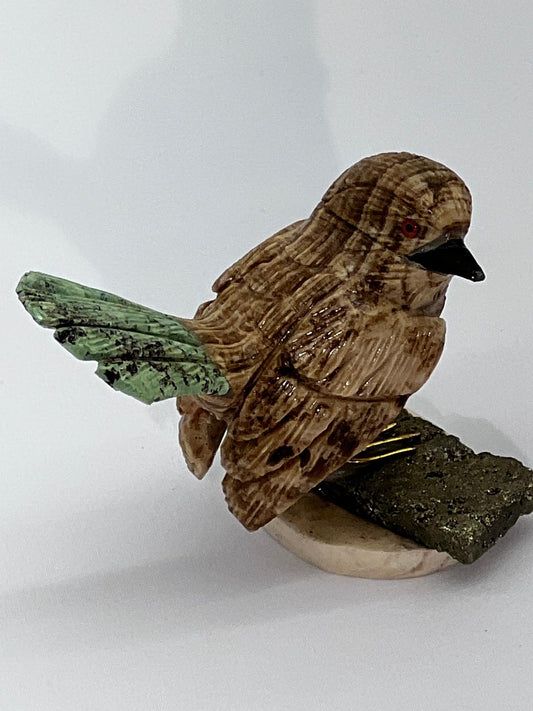 Genuine Calcite Bird Figurine