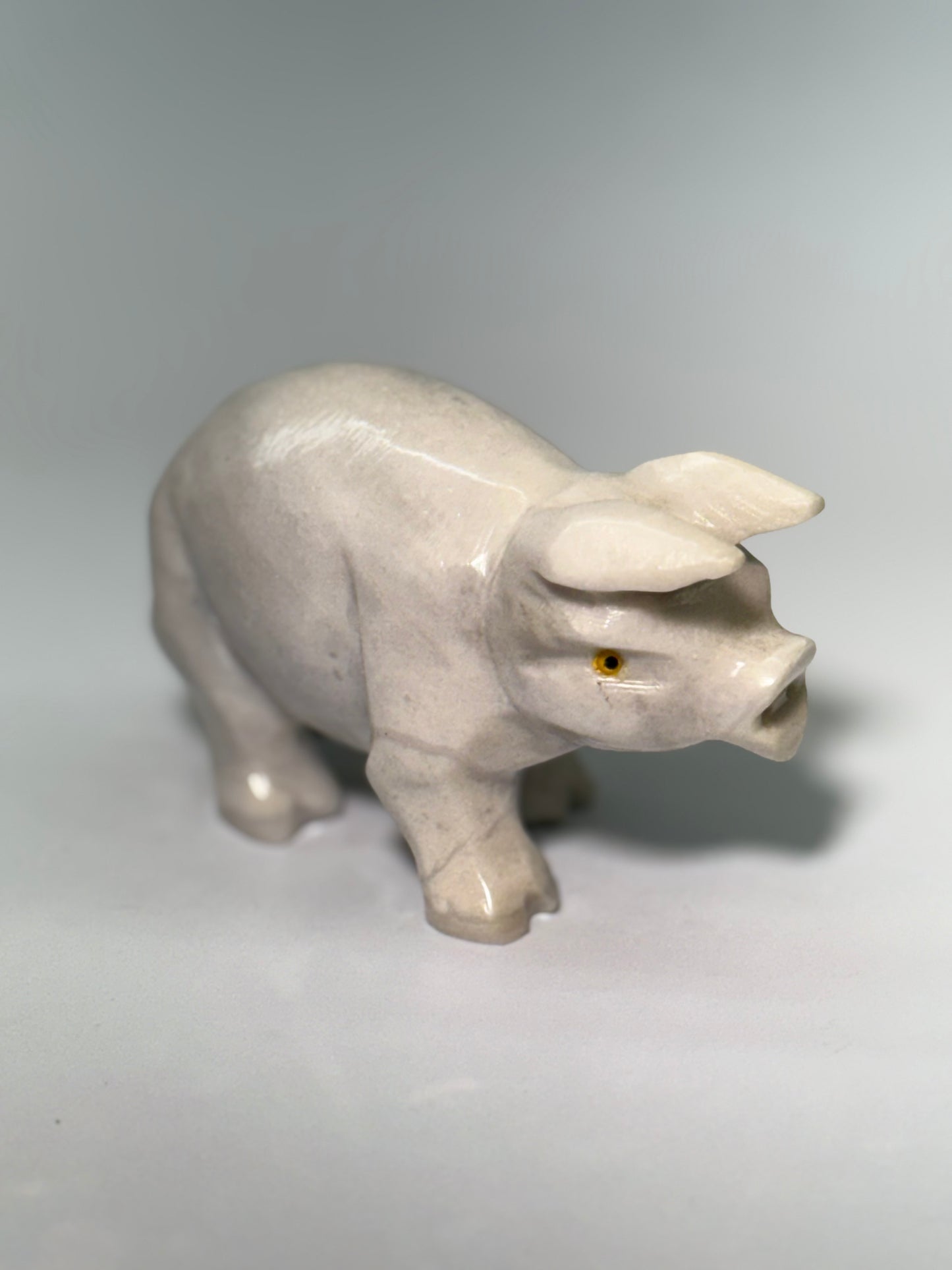 Calcite Crystal Mini Pig Figurine