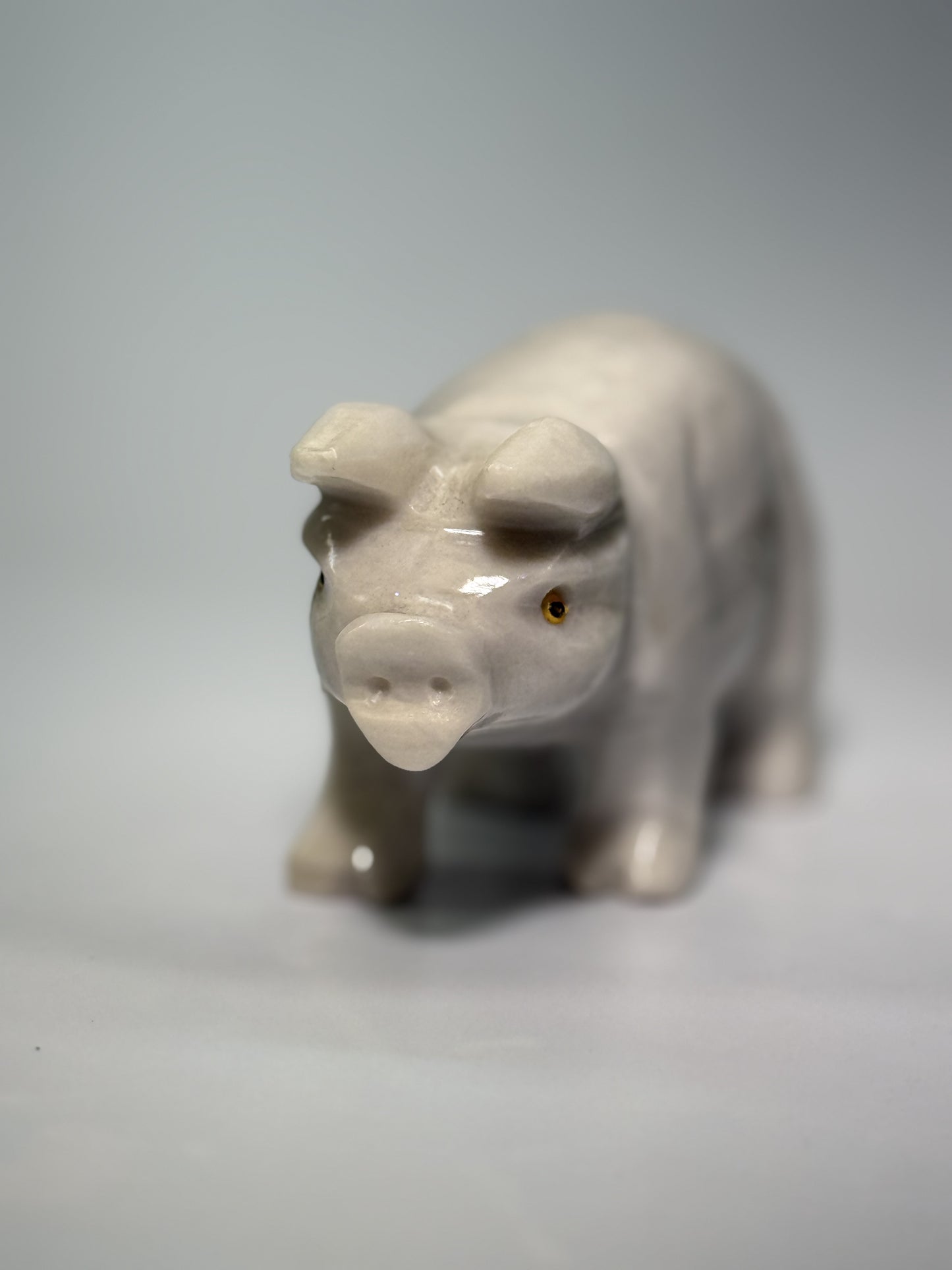 Calcite Crystal Mini Pig Figurine