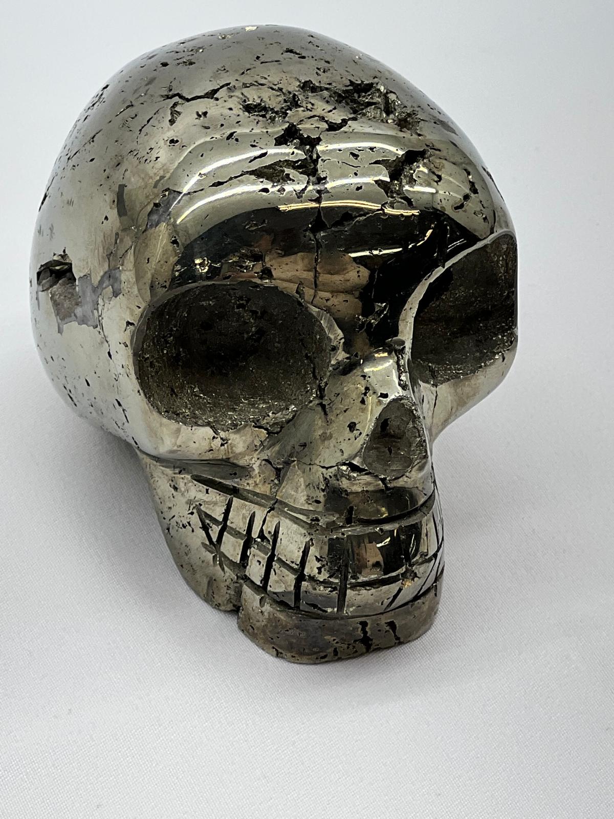 Authentic Hand-Crafted Pyrite Skull