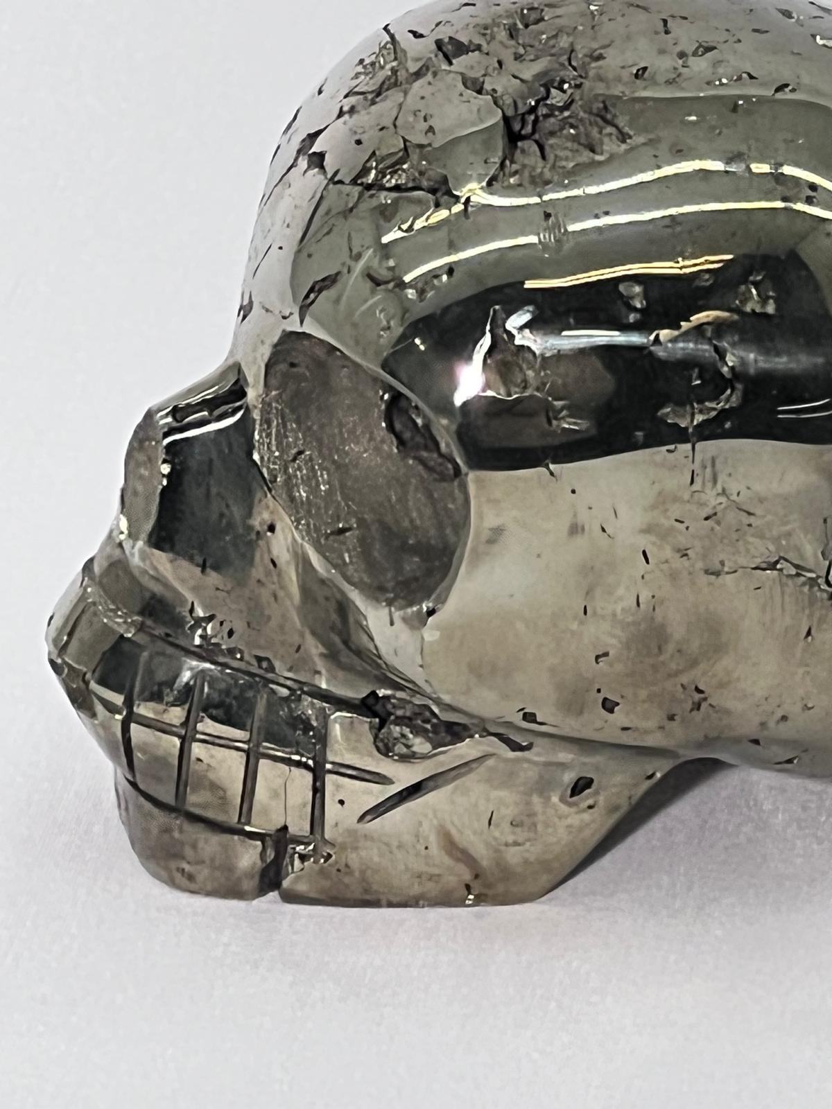 Authentic Hand-Crafted Pyrite Skull